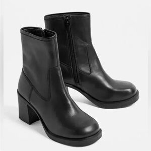Urban Outfitters Square Toe Heeled Boots
